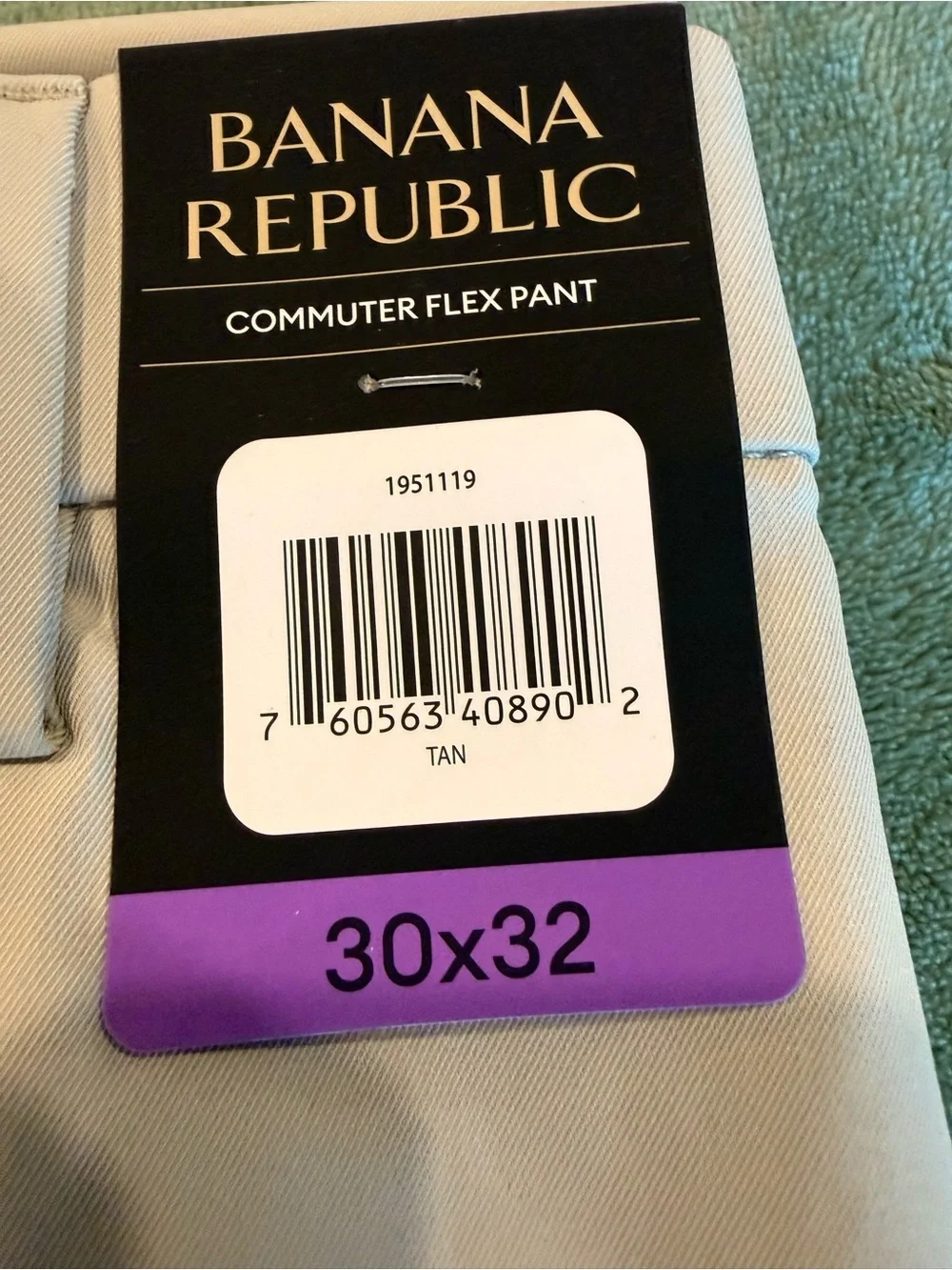 Banana Republic Commuter Flex Pants Men’s 30x32 Tan Athletic Fit Stretch NWT